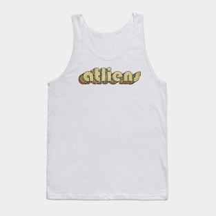 Atliens // Vintage Rainbow Typography Style // 70s Tank Top